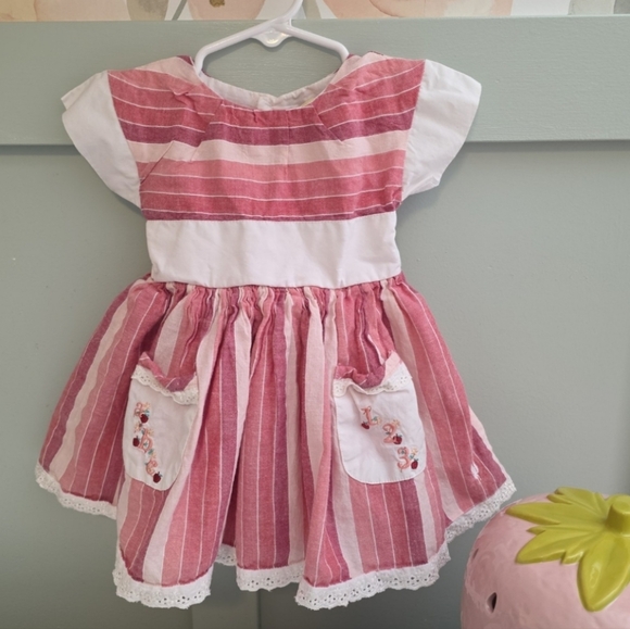 Well Dressed Wolf 12 Months Vintage Smocked Style Striped Dress Abc 123 12-18 Well Dressed Wolf 12 Months Vintage Smocked Style Striped Dress Abc 123 12-18